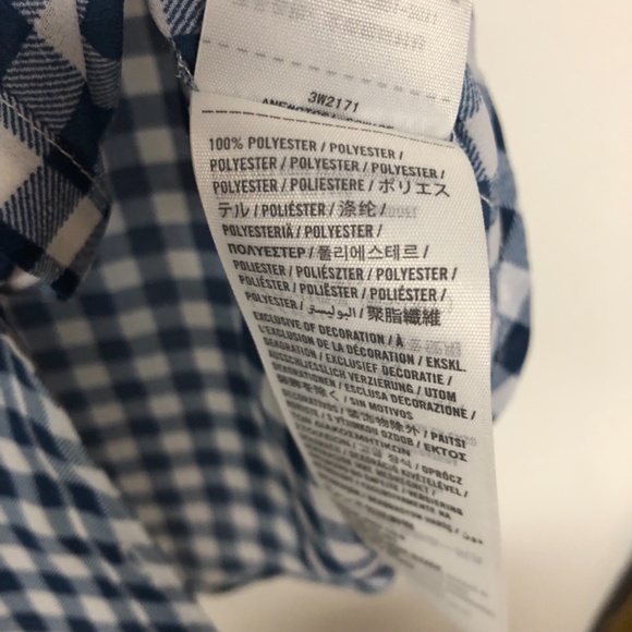 Hollister Sheer Sleeveless Long Plaid Button Up Blouse - Picture 7 of 7